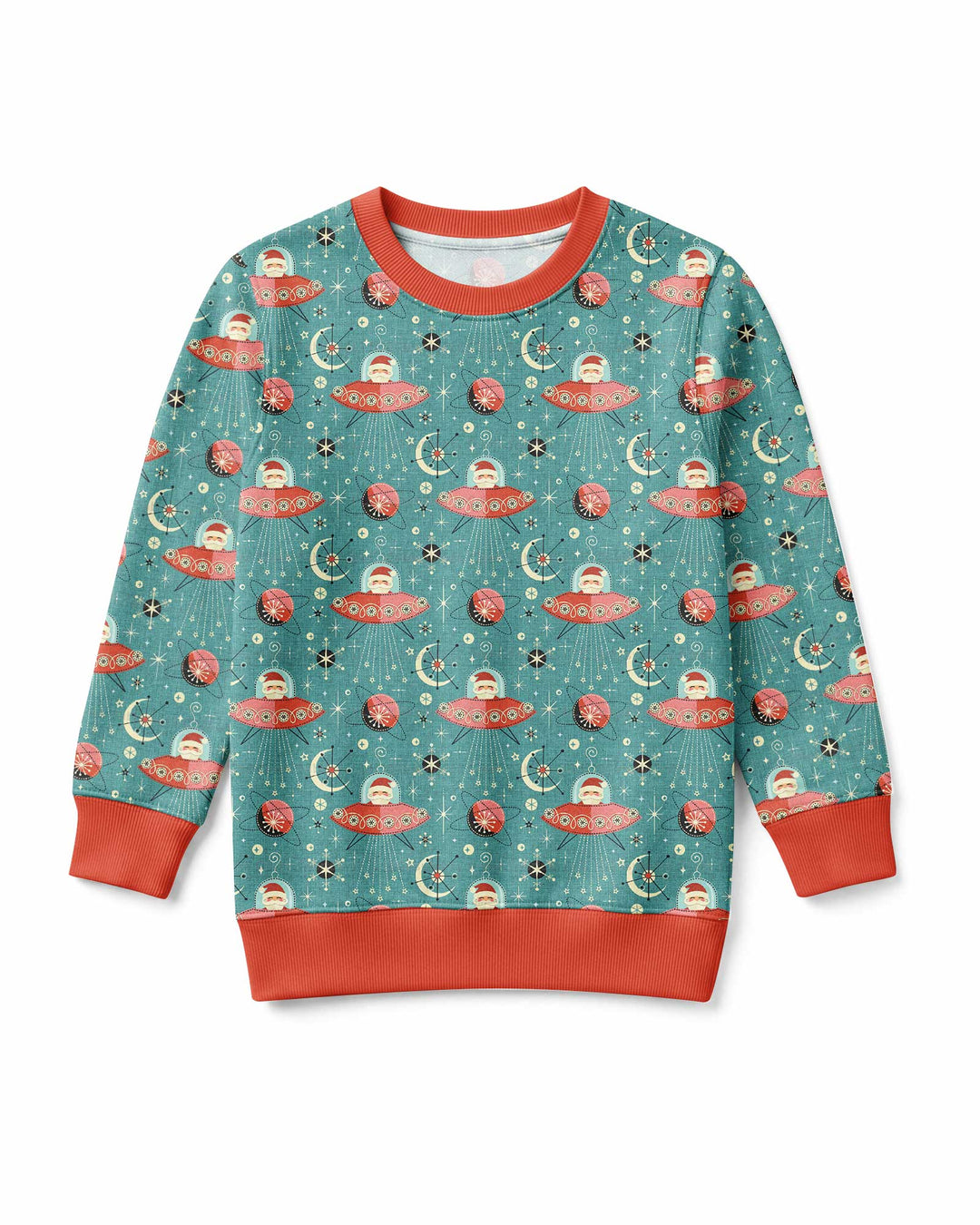 Atomic Santas in Space Bamboo Crewneck Sweatshirt