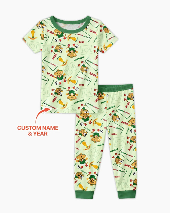 Zweiteiliges, kurzärmliges Pyjama-Set mit Marienkäfern