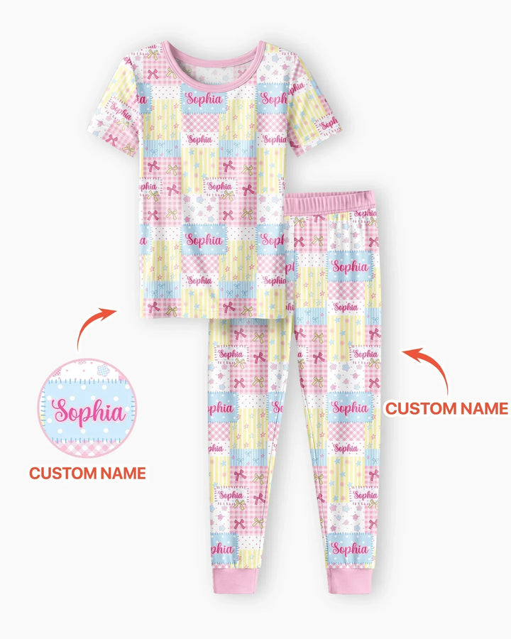 Zweiteiliges, kurzärmliges Pyjama-Set mit Marienkäfern