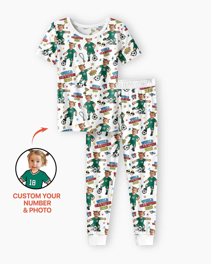 Zweiteiliges, kurzärmliges Pyjama-Set mit Marienkäfern