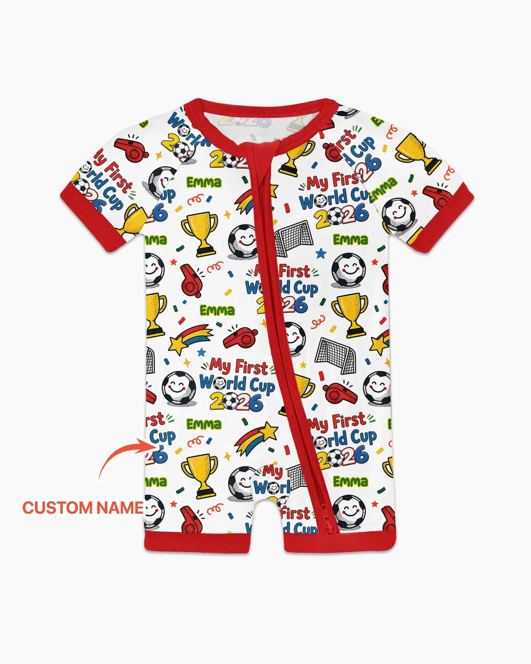 Custom Name My First Soccer Cup Bamboo Shorty Zippy