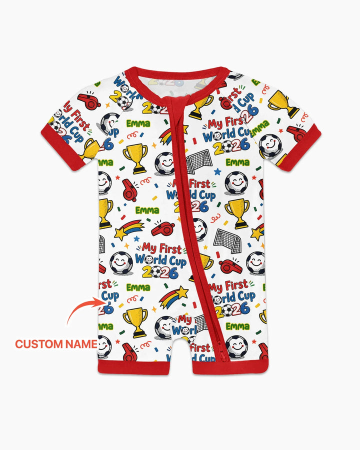 Custom Name My First Soccer Cup Bamboo Shorty Zippy