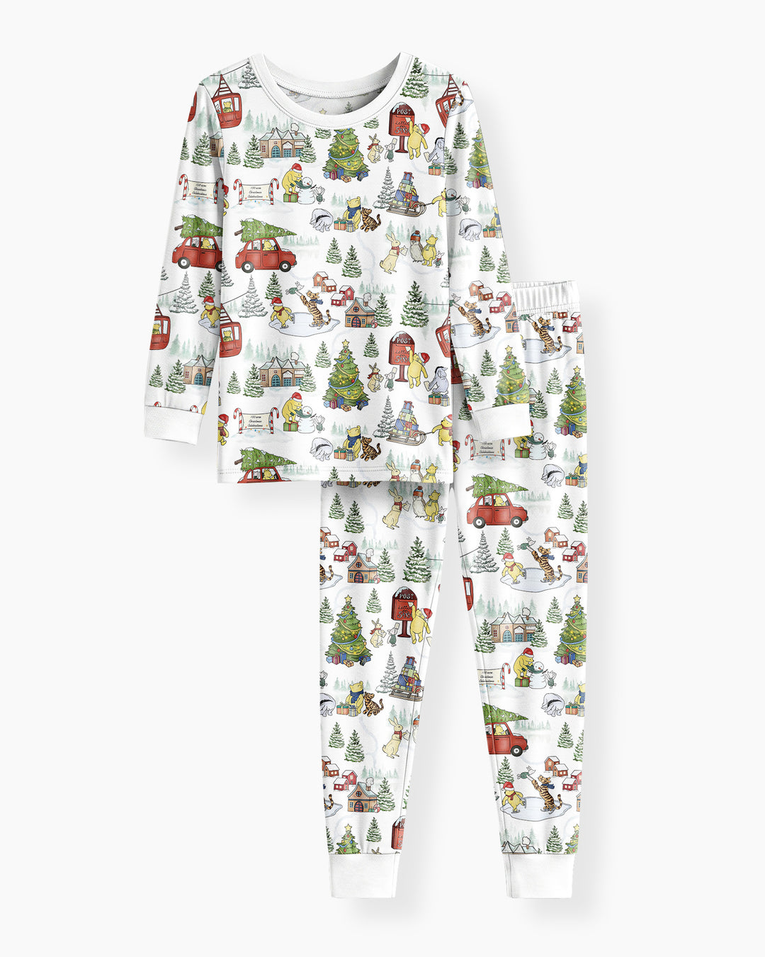 Holiday Village Friends Bamboo Two Piece Long Sleeve Pajama Set