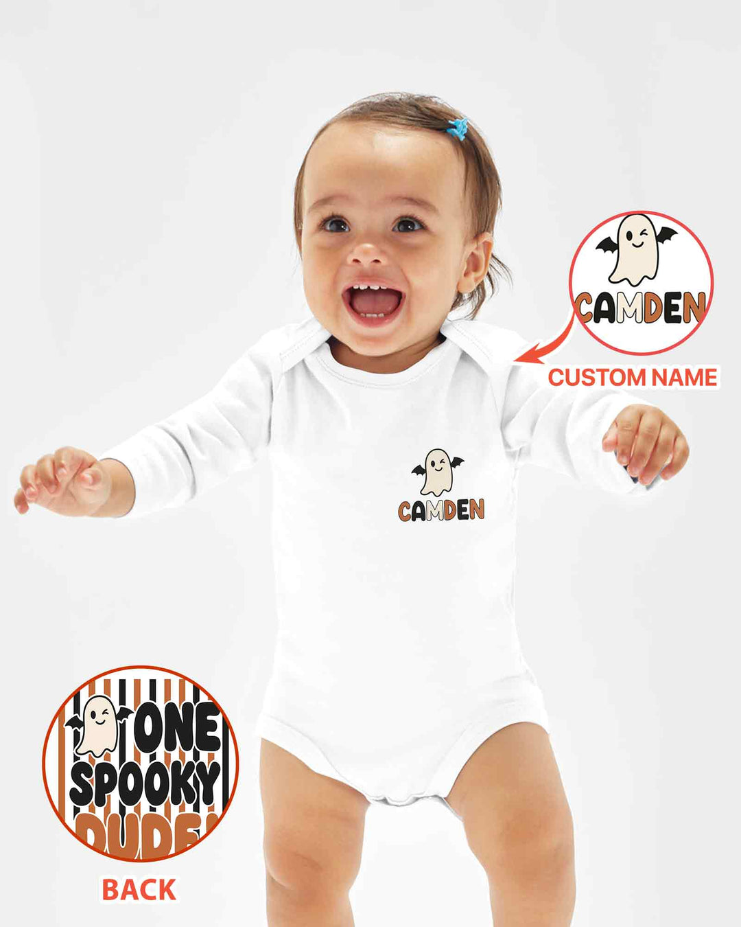 Personalized One Spooky Dude Bamboo Bodysuit
