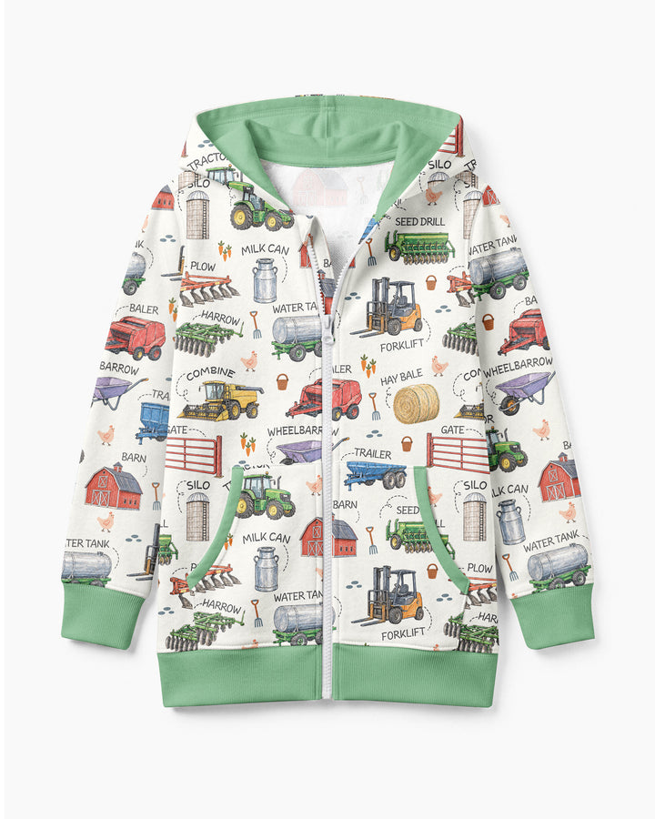 Little Farmer Bamboo Zip Hoodie