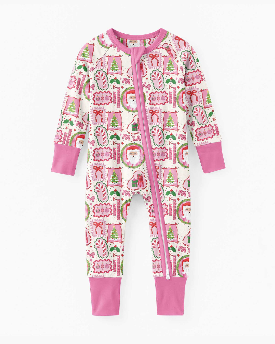 Fa La La Pink Christmas Bamboo Convertible Zippy