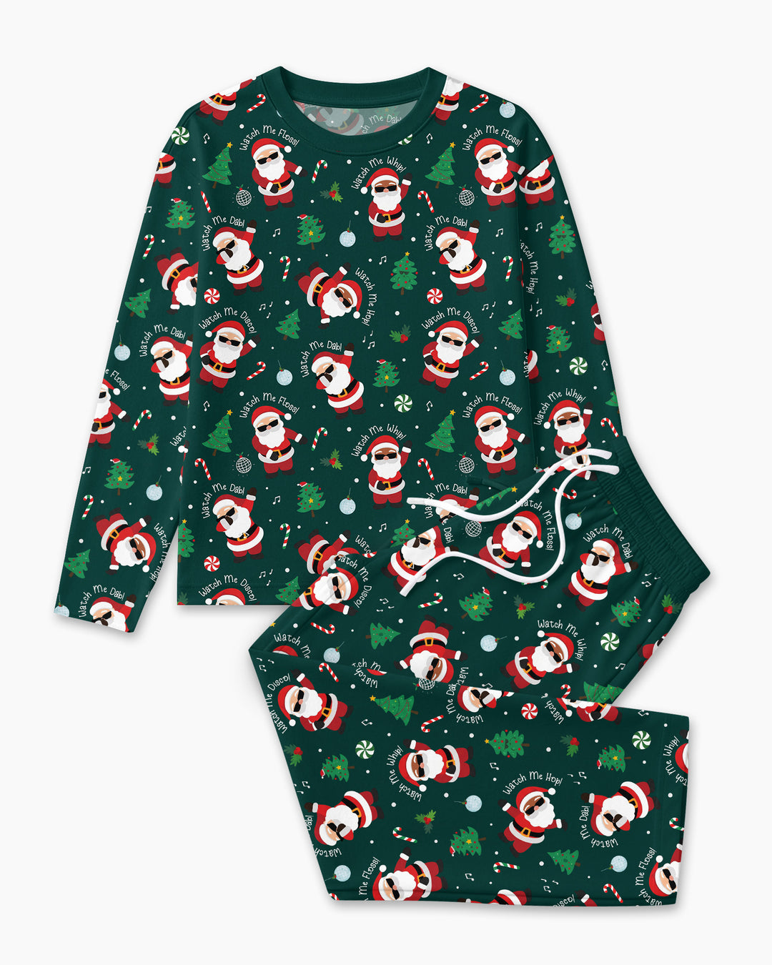 Santa's Christmas Dance Party Bamboo Men's Pajama Set