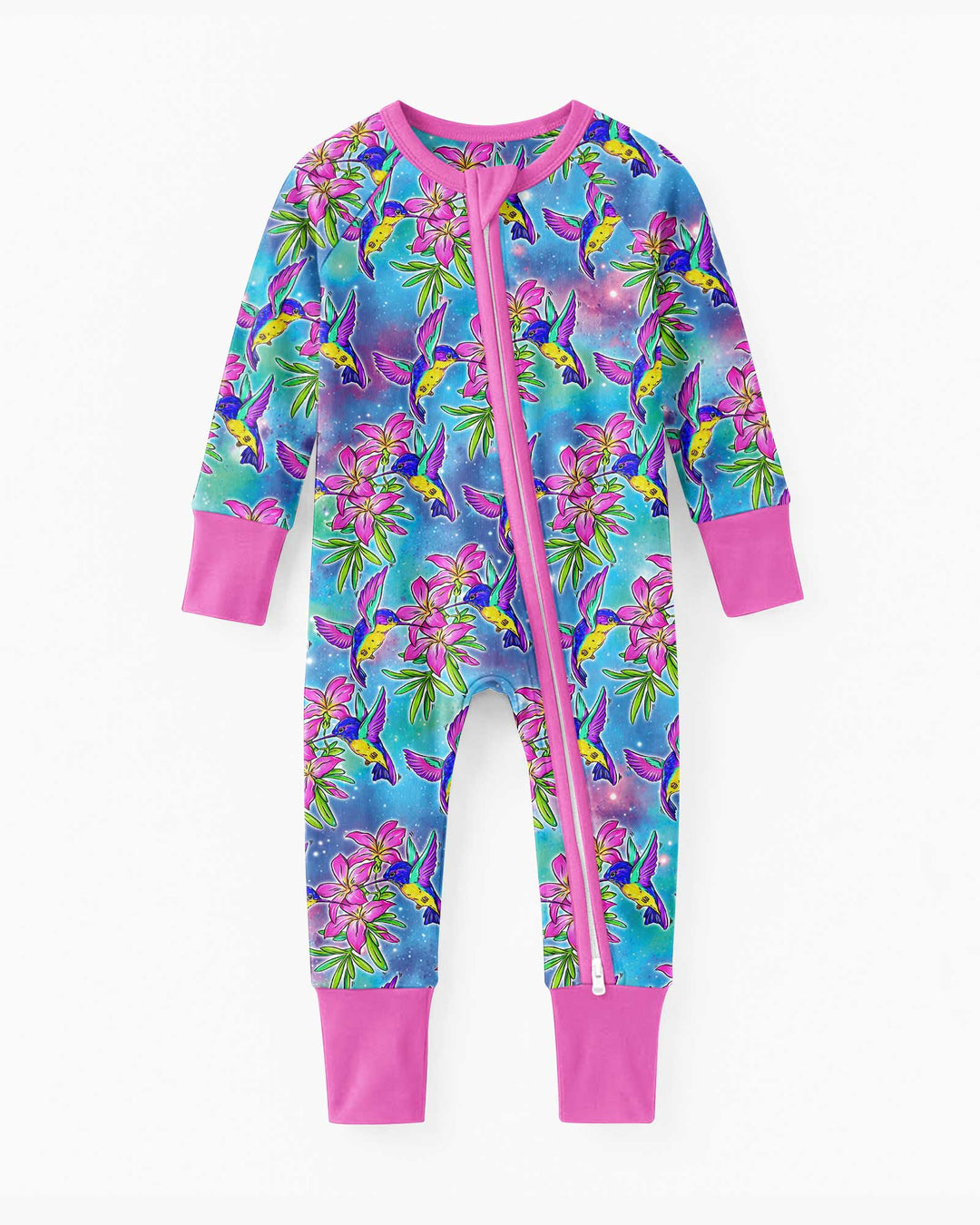 Floral Hummingbird Bamboo Convertible Zippy