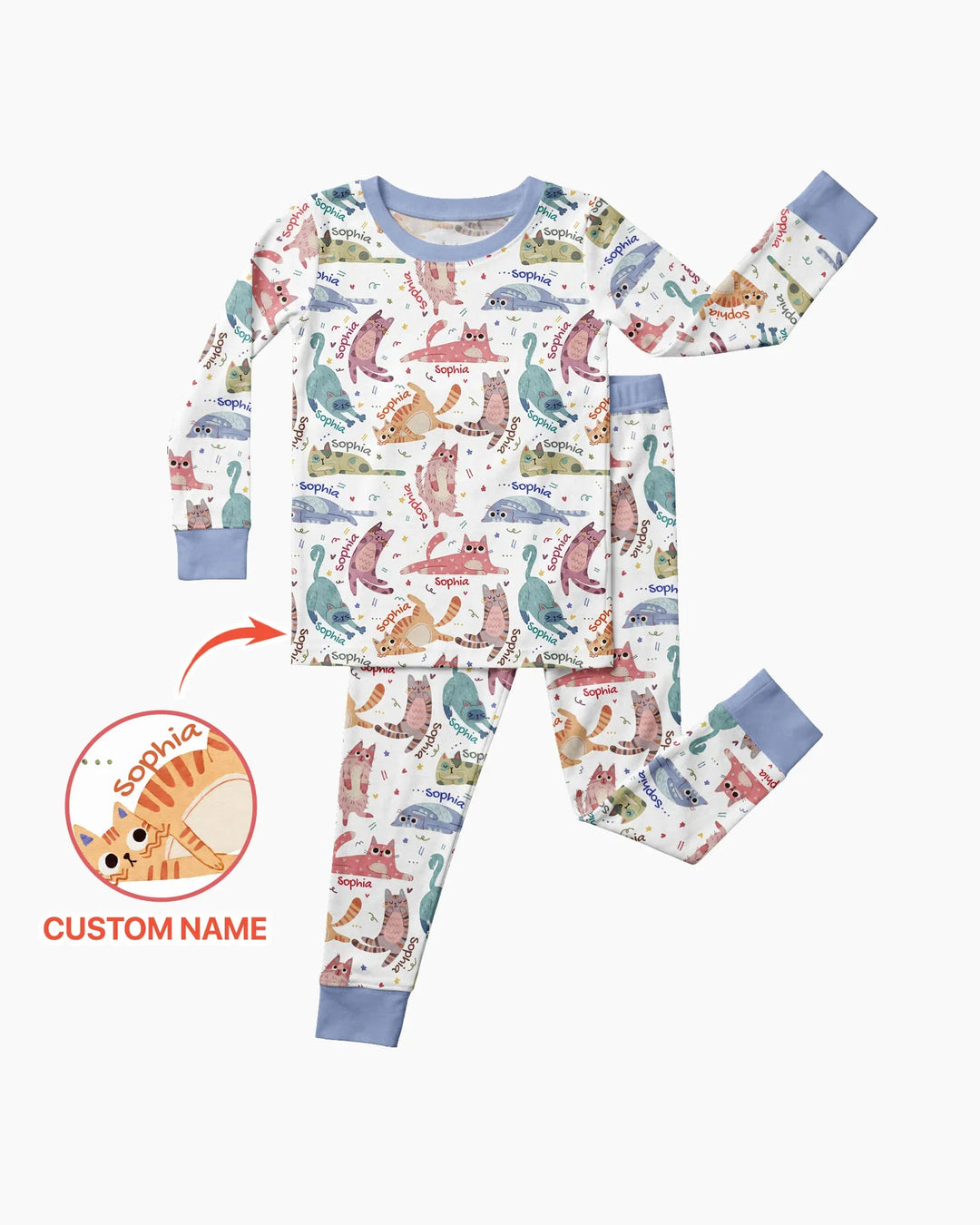 Zweiteiliges Langarm-Pyjama-Set mit Sommerfrüchten