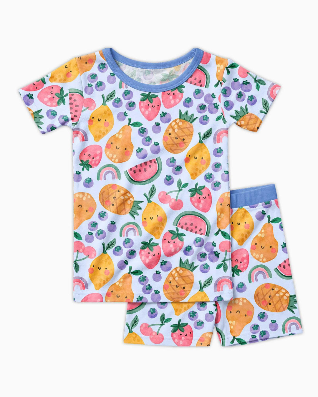Template Zweiteiliges Pyjama-Set mit kurzen Ärmeln und Shorts