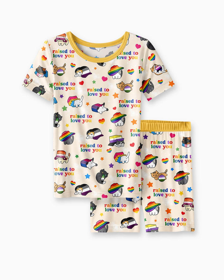 Schlafanzug-Set zweiteilig, kurze Ärmel, kurze Hose, Bambus