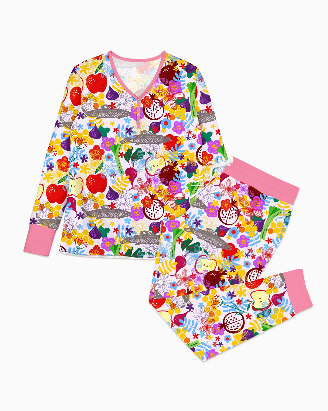 Happy Rosh Hashanah Bamboo Women Pajama Set