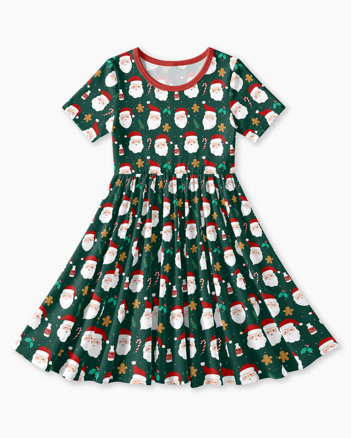 Christmas Sweet Santa Bamboo Twirl Dress