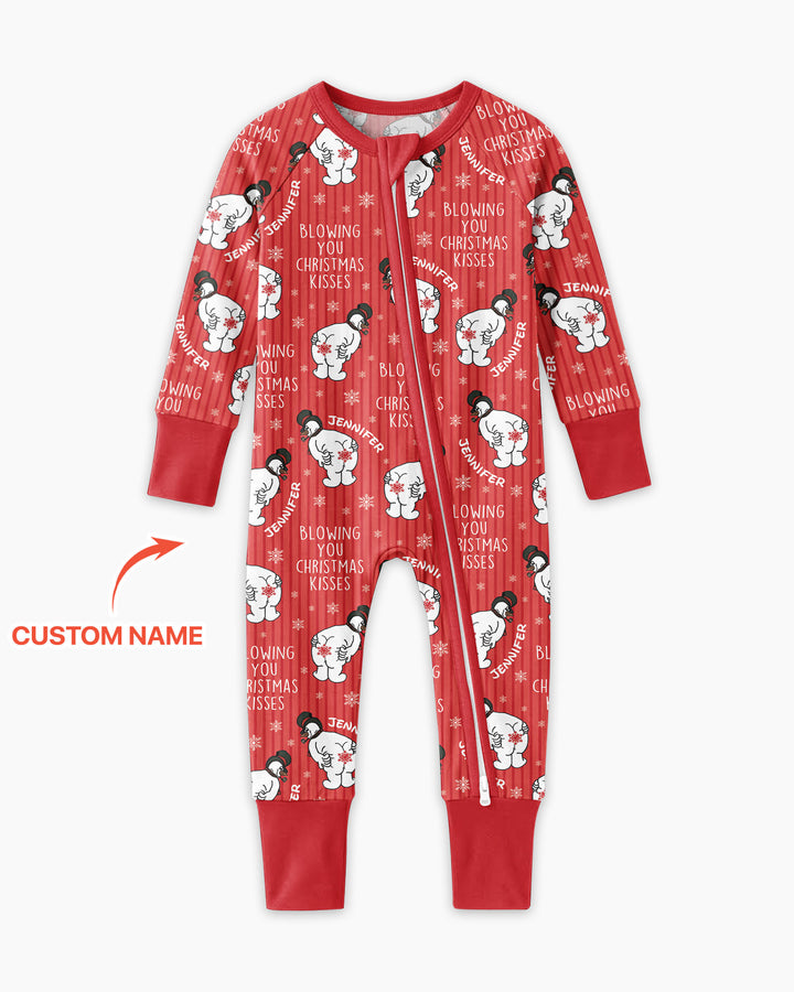 Blowing You Christmas Kisses Bamboo Convertible Zippy