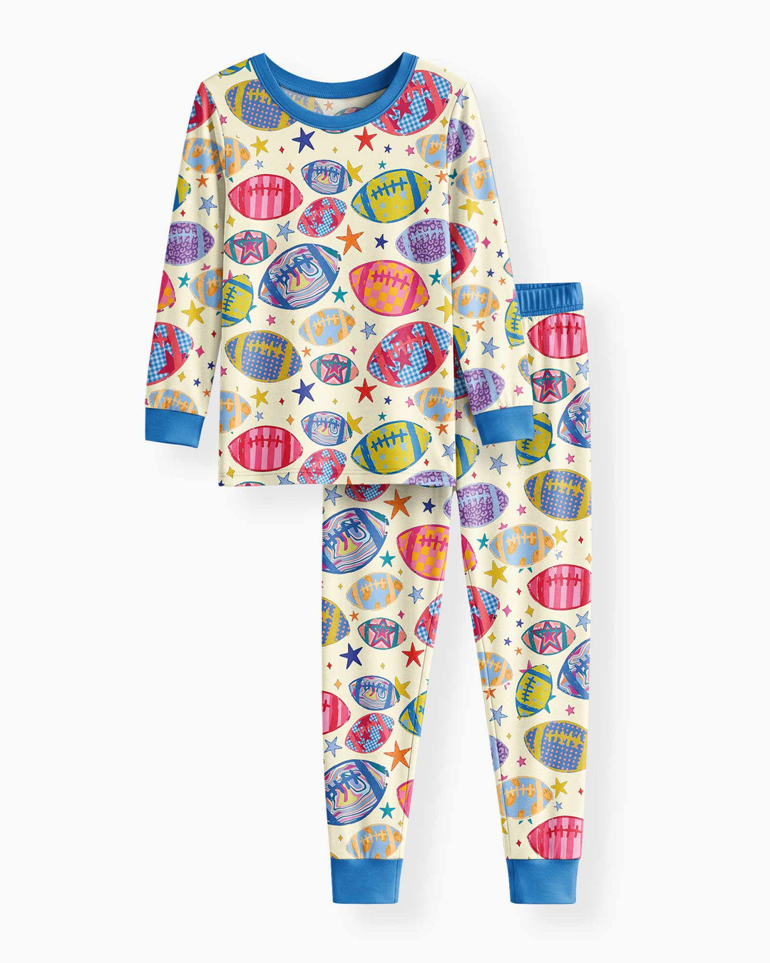 Football Season Bamboo Two Piece Long Sleeve Pajama Set