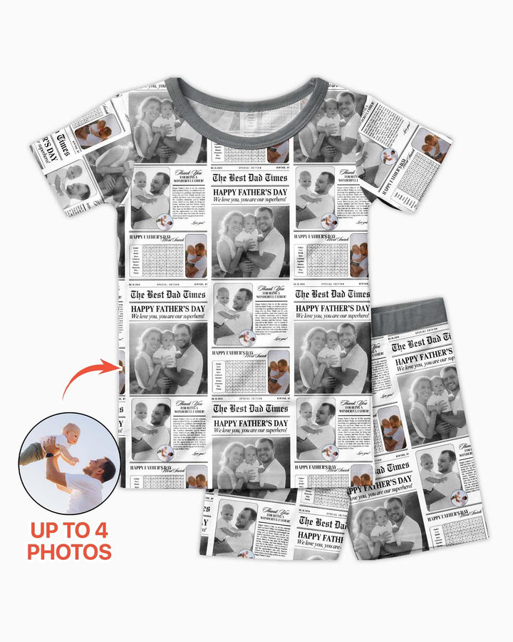 Zweiteiliges Pyjama-Set mit kurzen Ärmeln und Shorts im Sommer-Design