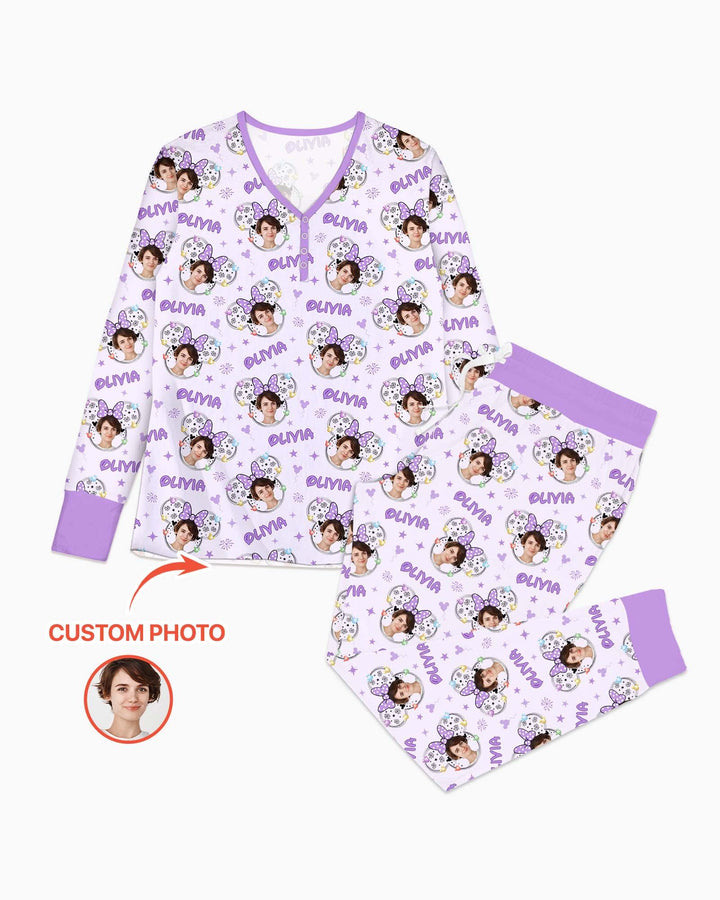 Template Damen Pyjama-Set aus personalisiertem Bambus