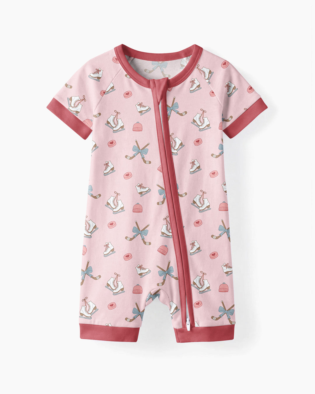 Girly Hockey Pink Bamboo Shorty Zippy