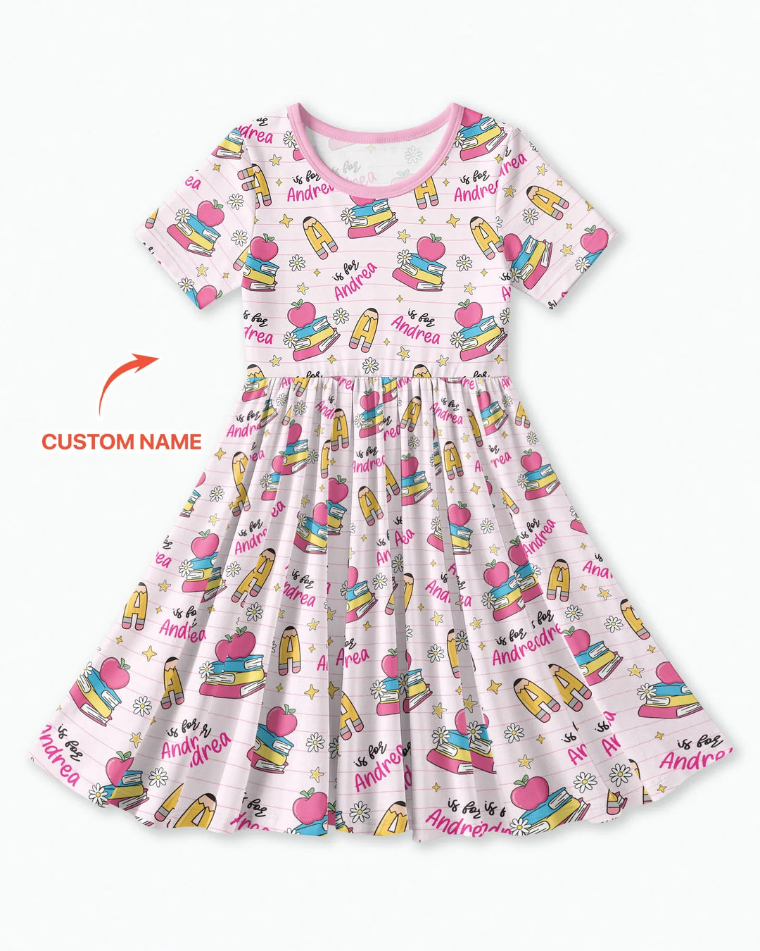 First Day of School Bamboo Twirl Dress