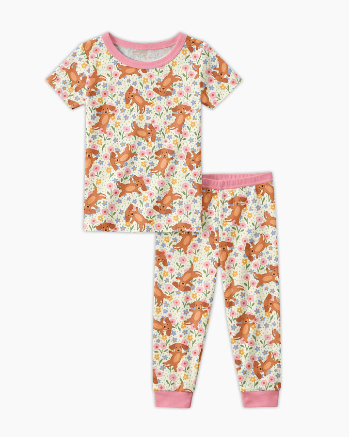 Zweiteiliges, kurzärmliges Pyjama-Set mit Marienkäfern
