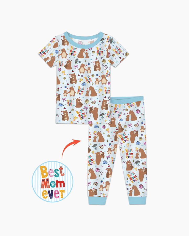 Zweiteiliges, kurzärmliges Pyjama-Set mit Marienkäfern
