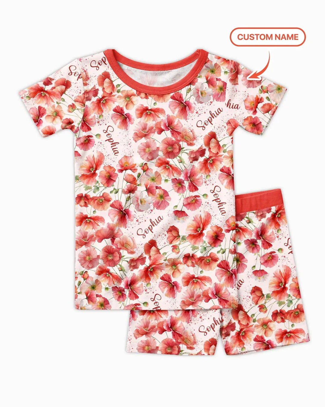Zweiteiliges Pyjama-Set mit kurzen Ärmeln und Shorts im Sommer-Design