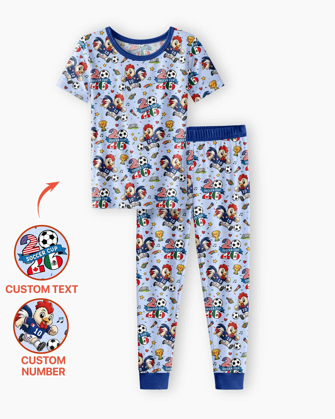 Zweiteiliges, kurzärmliges Pyjama-Set mit Marienkäfern