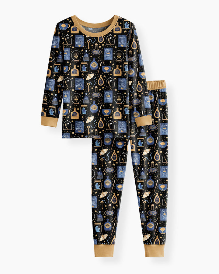 Good Witch Spell books and Potions Bamboo Two Piece Long Sleeve Pajama Set