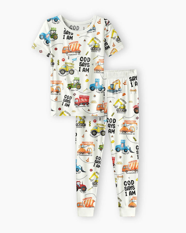 Zweiteiliges, kurzärmliges Pyjama-Set mit Marienkäfern