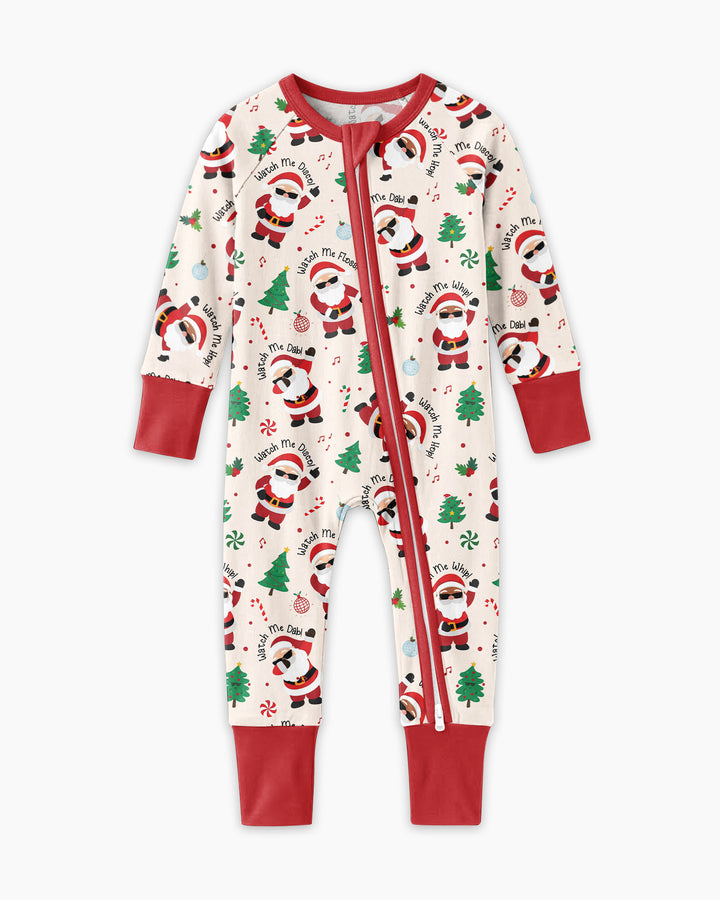 Santa's Christmas Dance Party Bamboo Convertible Zippy