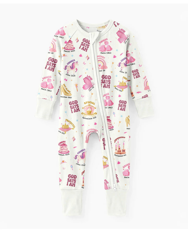 God Says I Am Girl Bamboo Convertible Zippy