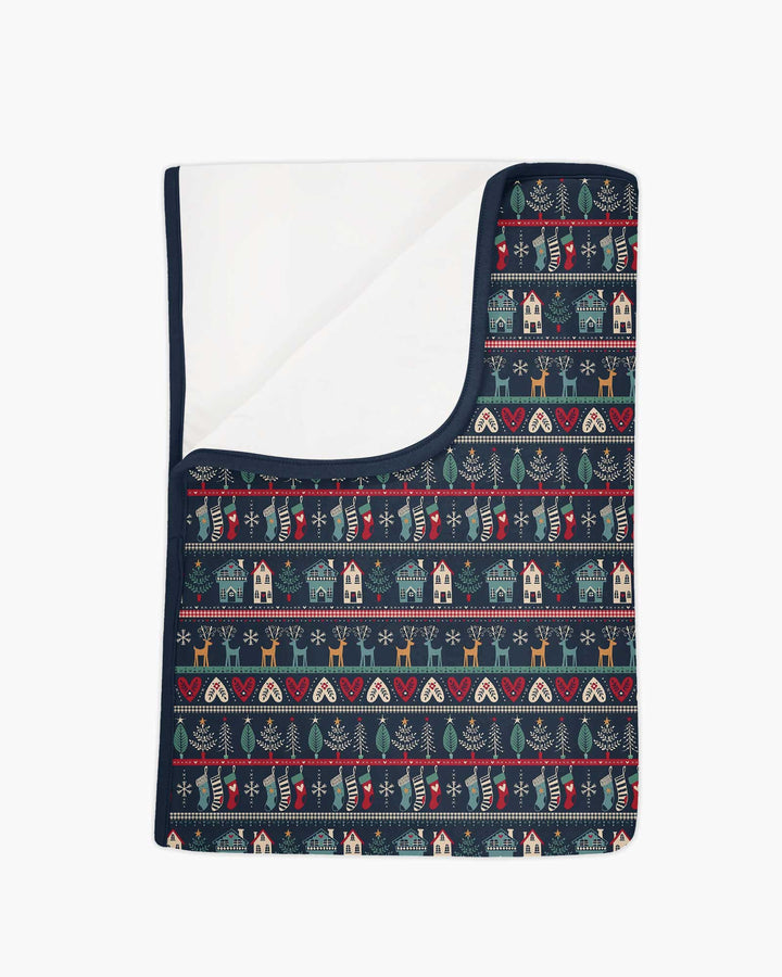 Vintage Nordic Christmas Bamboo Blanket