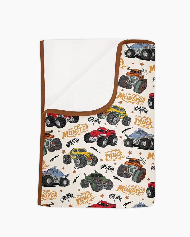 Vroom Vroom Monster Truck Bamboo Blanket