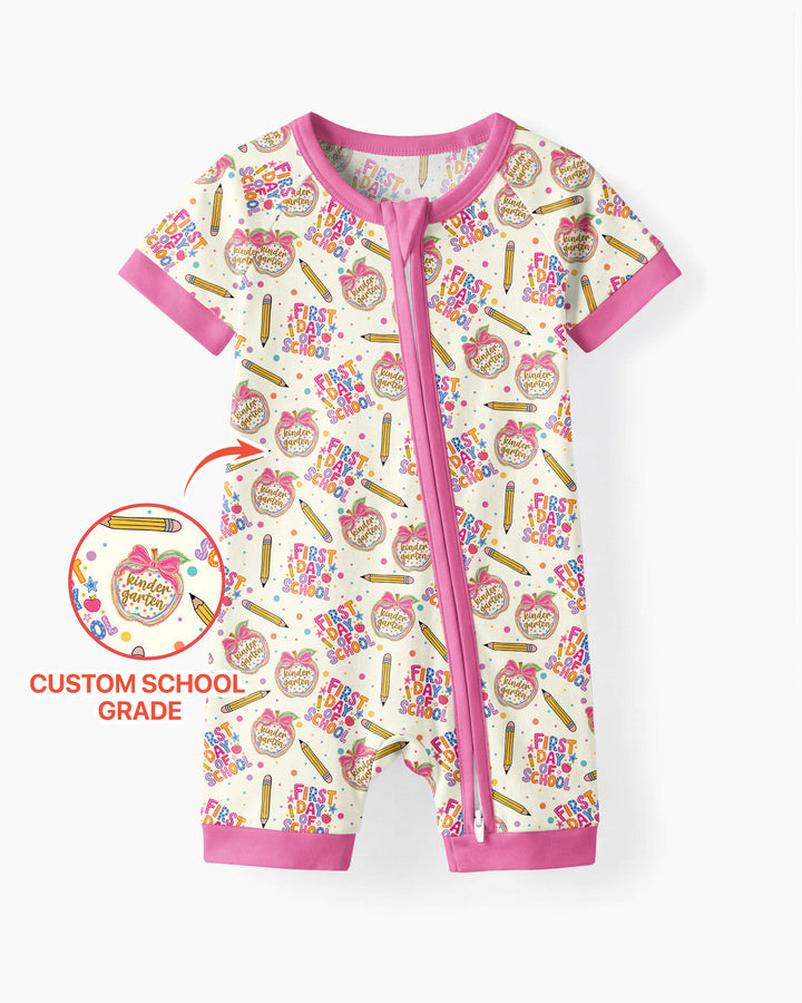 Custom School Grade First Day Cutie Bamboo Shorty Zippy
