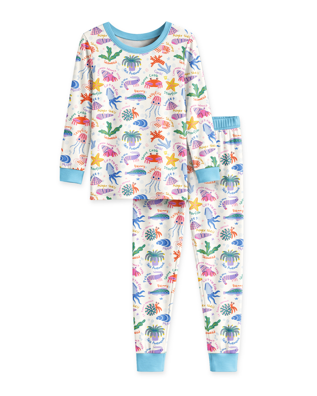 Tide Pool Pals Bamboo Two Piece Long Sleeve Pajama Set