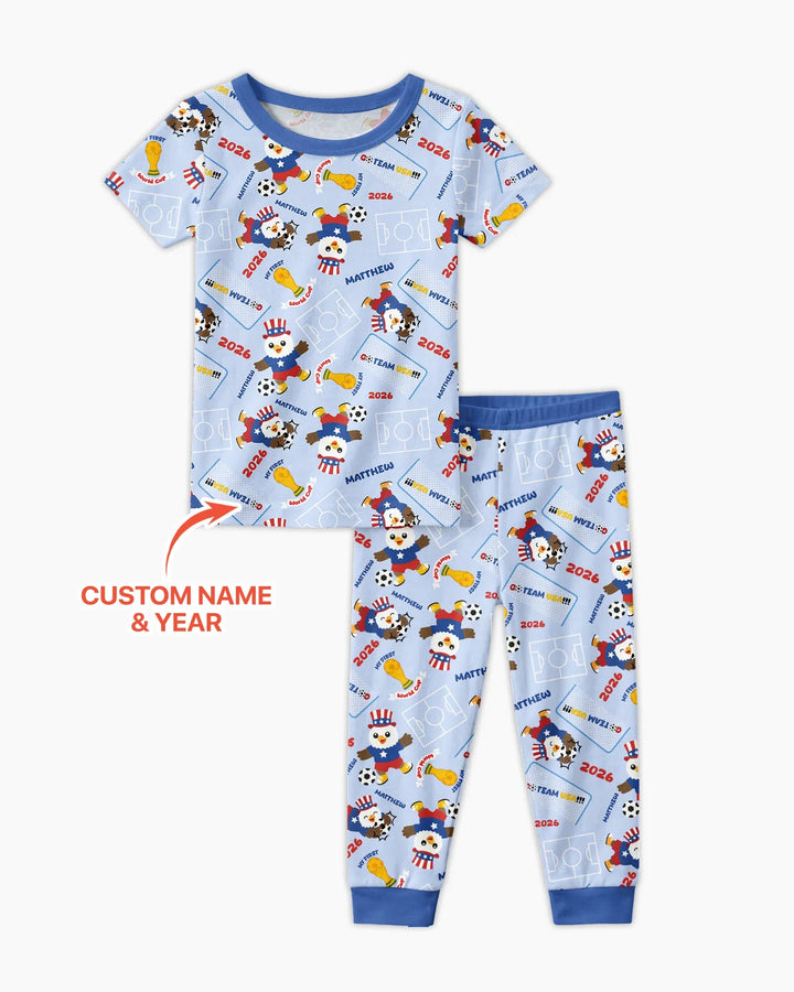 Zweiteiliges, kurzärmliges Pyjama-Set mit Marienkäfern
