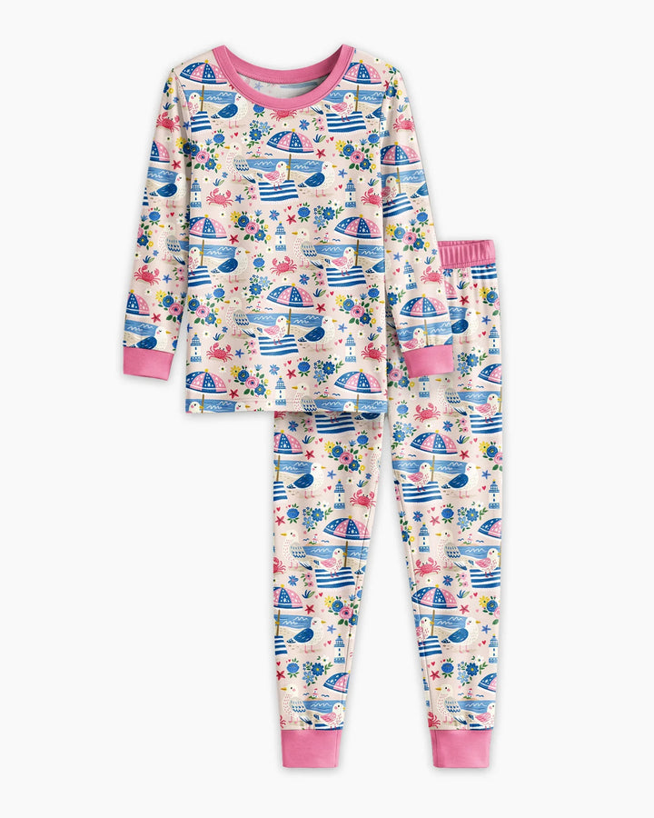 Zweiteiliges Langarm-Pyjama-Set mit Sommerfrüchten