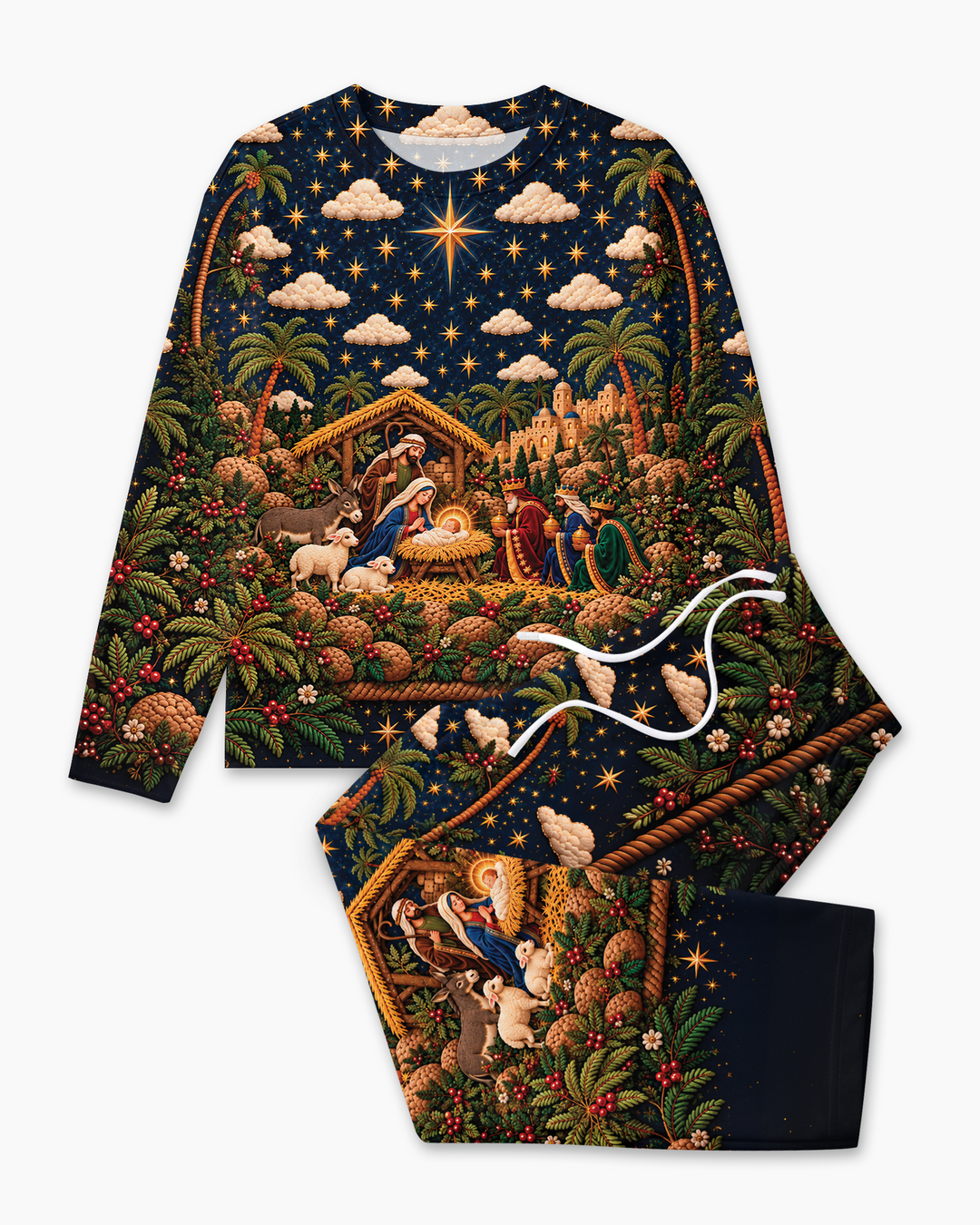 O Holy Night Family Matching Bamboo Men's Pajama Set