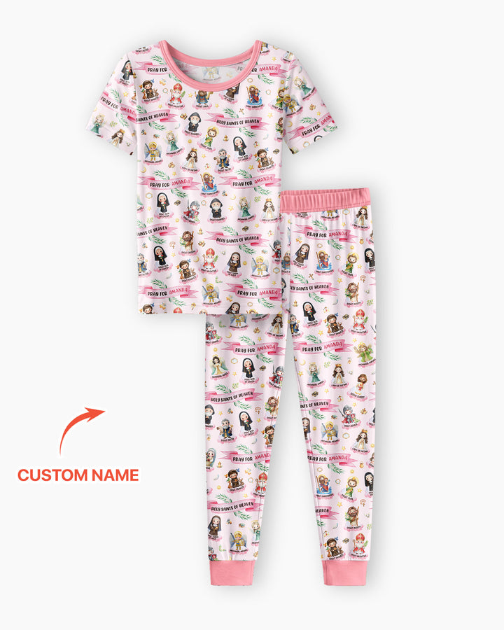Zweiteiliges, kurzärmliges Pyjama-Set mit Marienkäfern