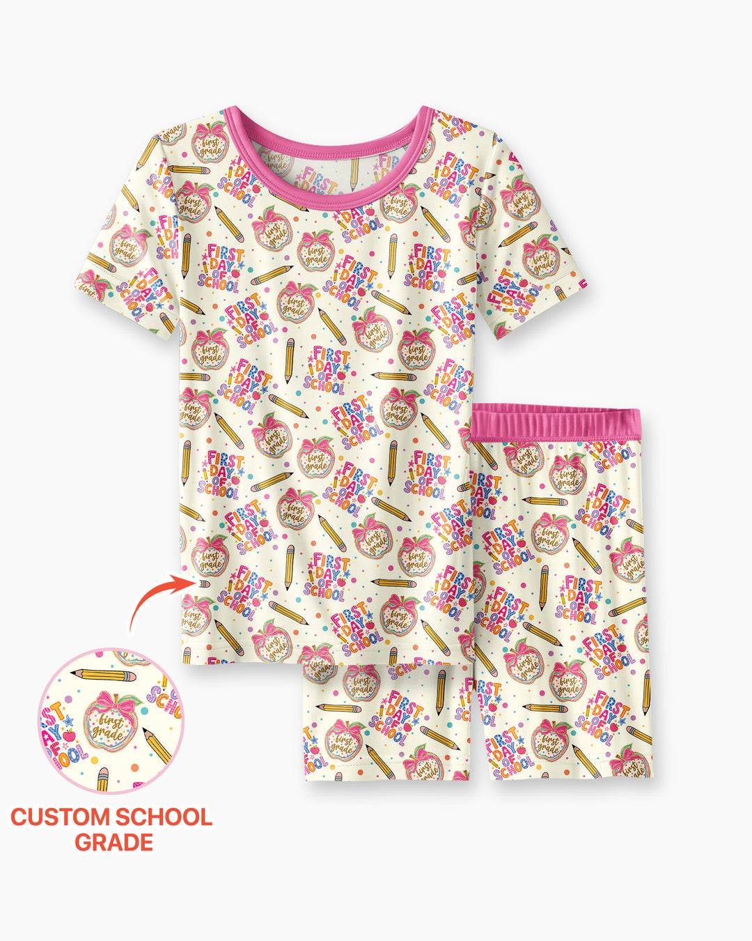Schlafanzug-Set zweiteilig, kurze Ärmel, kurze Hose, Bambus