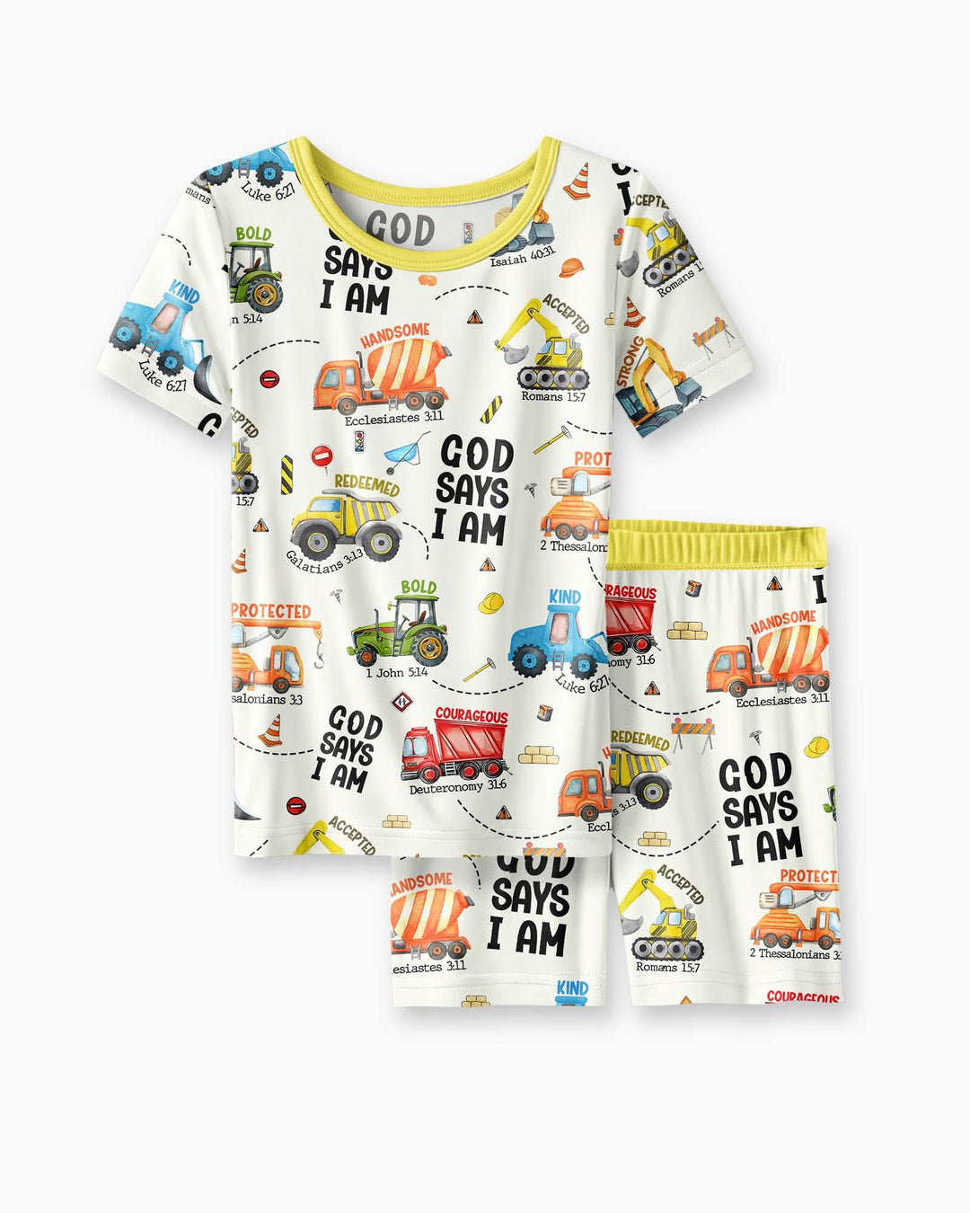 Zweiteiliges Pyjama-Set mit kurzen Ärmeln und Shorts im Sommer-Design