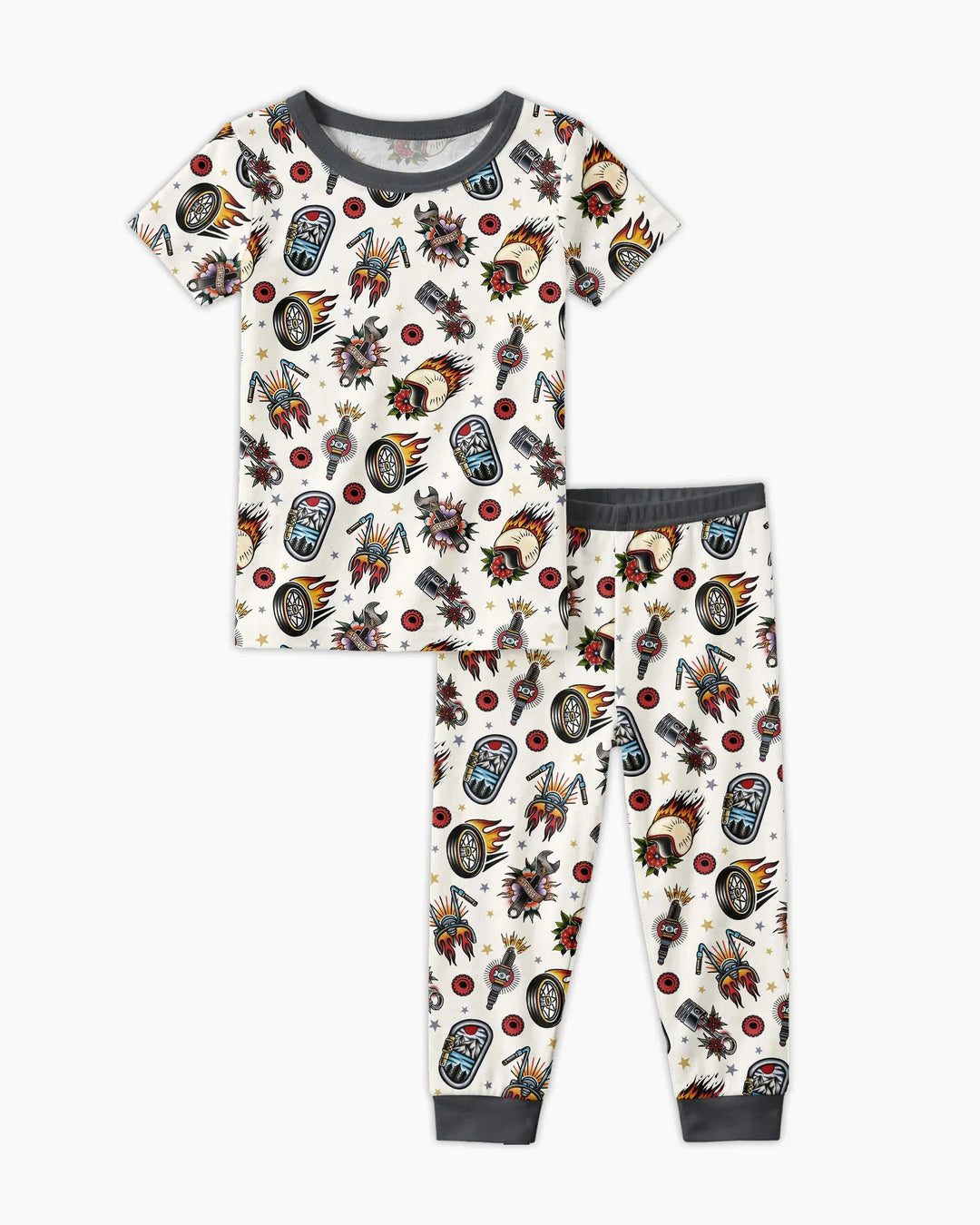 Zweiteiliges, kurzärmliges Pyjama-Set mit Marienkäfern