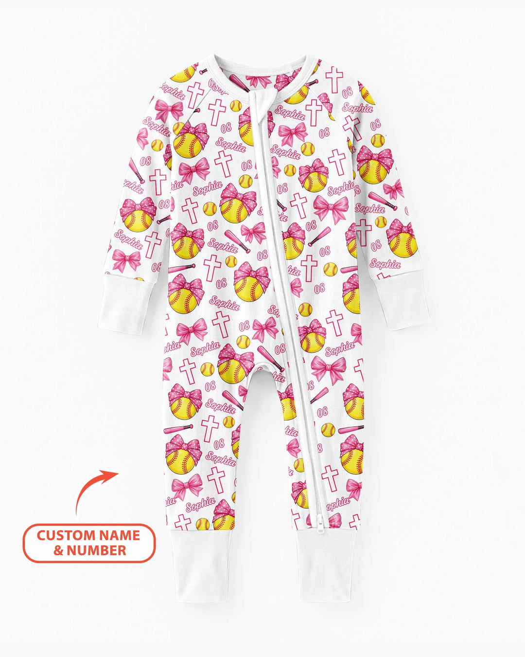Custom Name Softball Cuties Bamboo Convertible Zippy