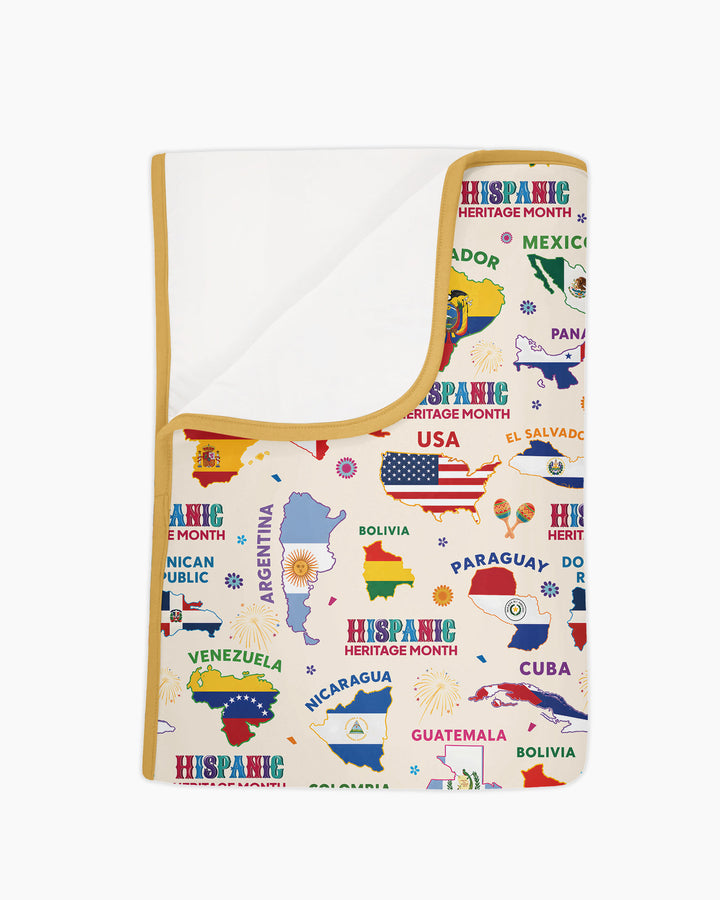 Hispanic Heritage Month Country Flags Bamboo Blanket