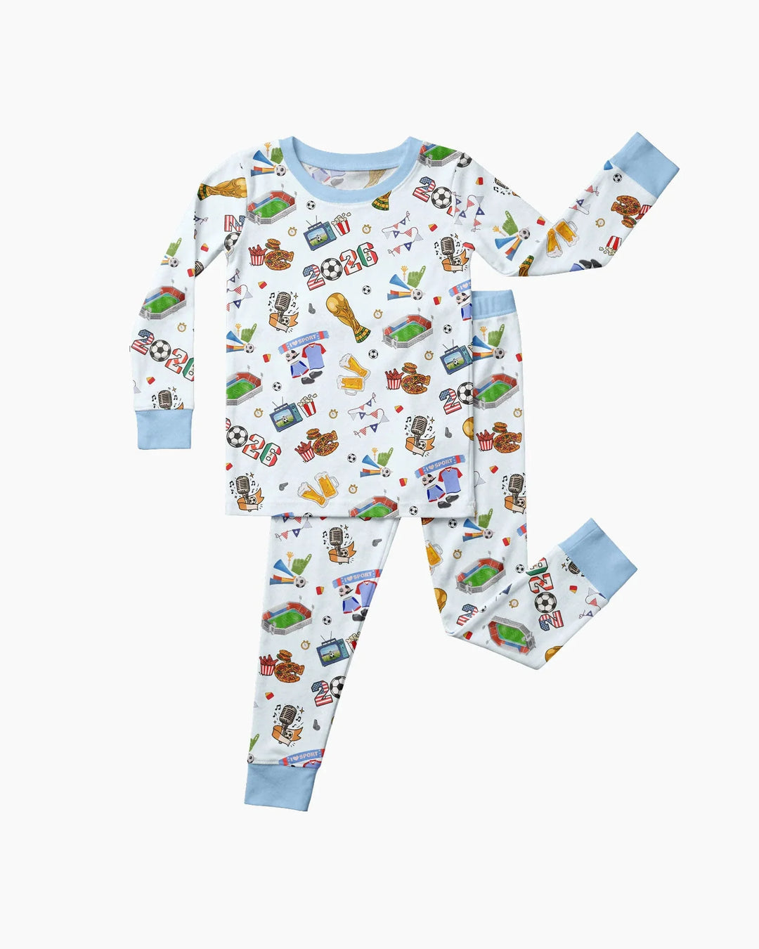 Zweiteiliges Langarm-Pyjama-Set mit Sommerfrüchten