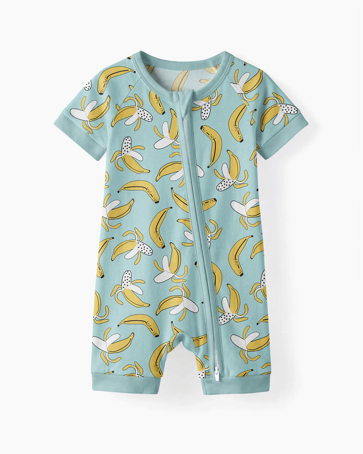 Bananas Bambus-Kurzstrampler mit Reißverschluss