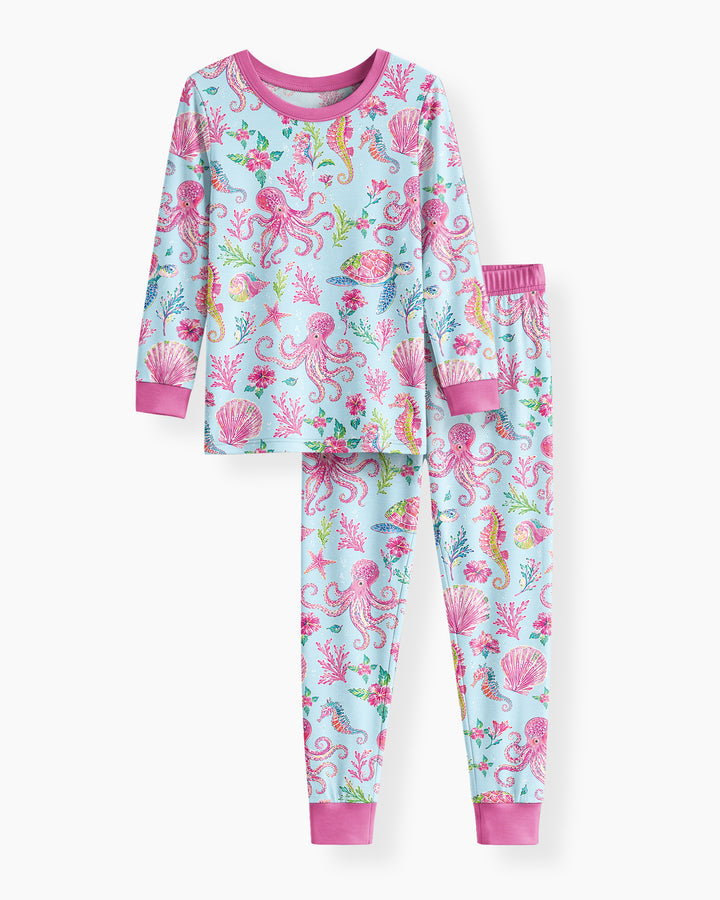 Preppy Palm Beach Bamboo Two Piece Long Sleeve Pajama Set