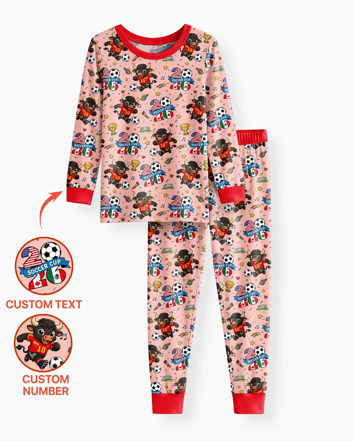 Zweiteiliges Langarm-Pyjama-Set mit Sommerfrüchten