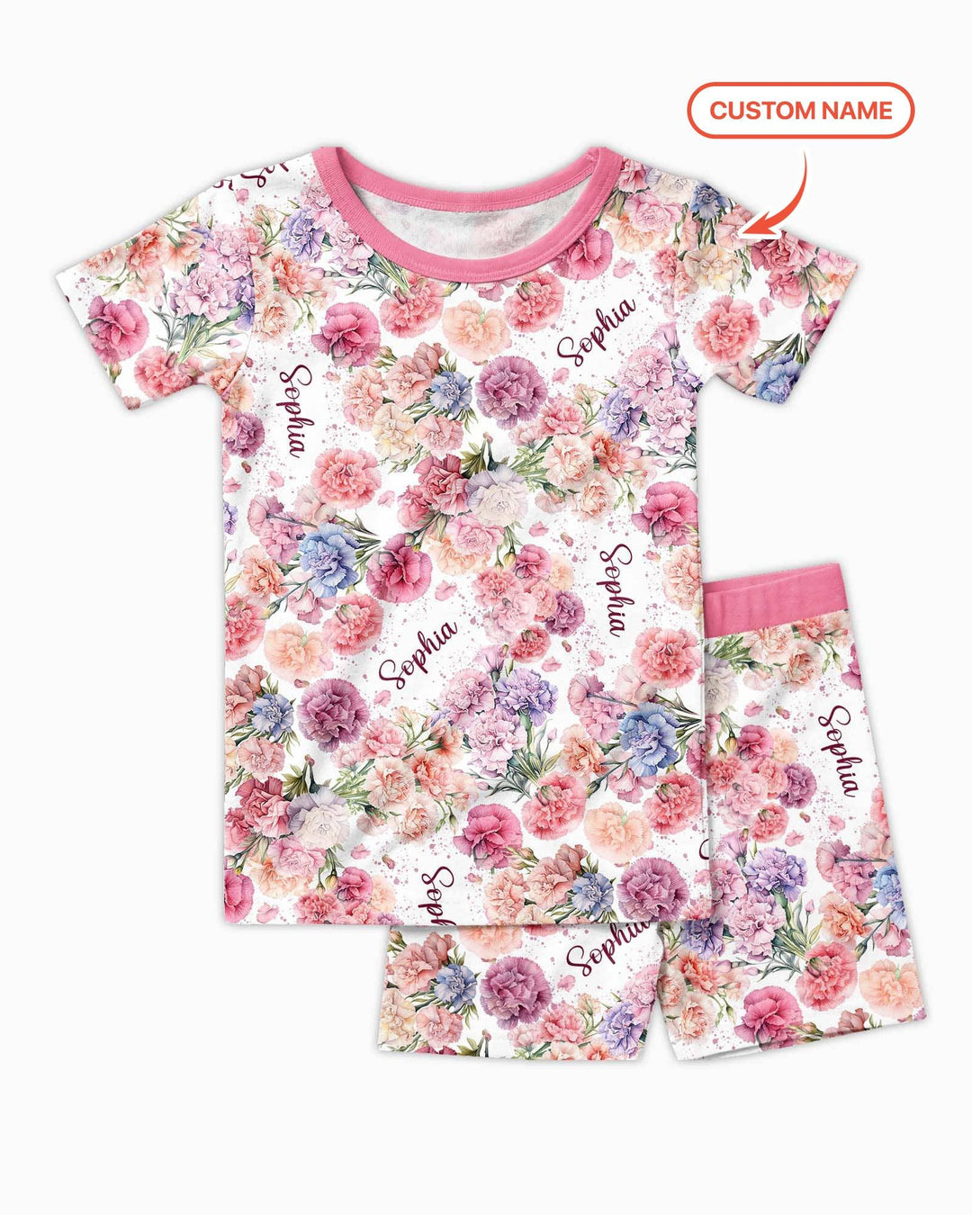Zweiteiliges Pyjama-Set mit kurzen Ärmeln und Shorts im Sommer-Design