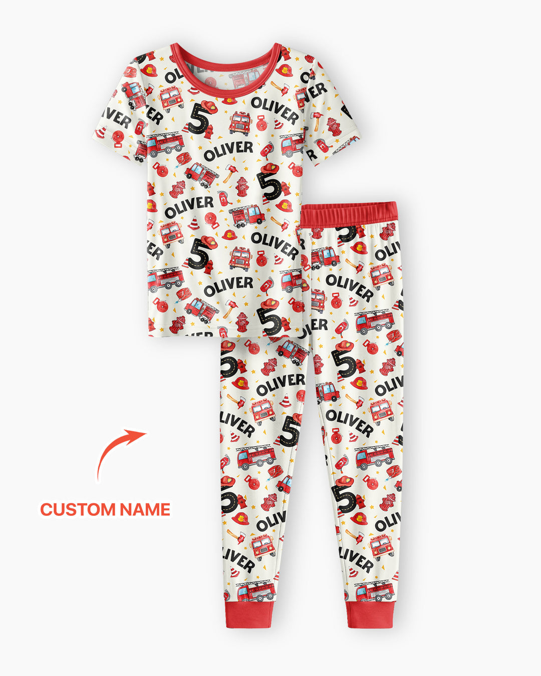 Zweiteiliges, kurzärmliges Pyjama-Set mit Marienkäfern